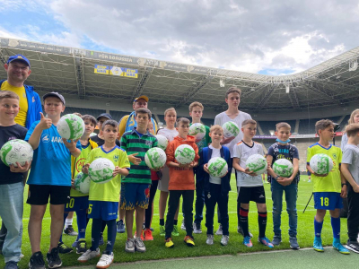 Training for children from the National Football Team of Ukraine